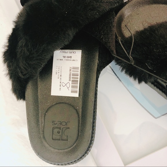 Joe’s Jeans Fur Slides Sandals - Picture 2 of 5